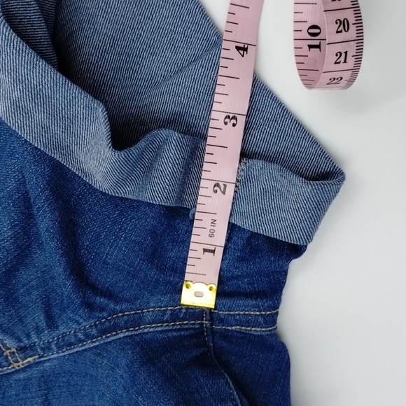 PAIGE jimmy jimmy short denim shorts size 30 midrise medium wash tacked cuff - Picture 8 of 12